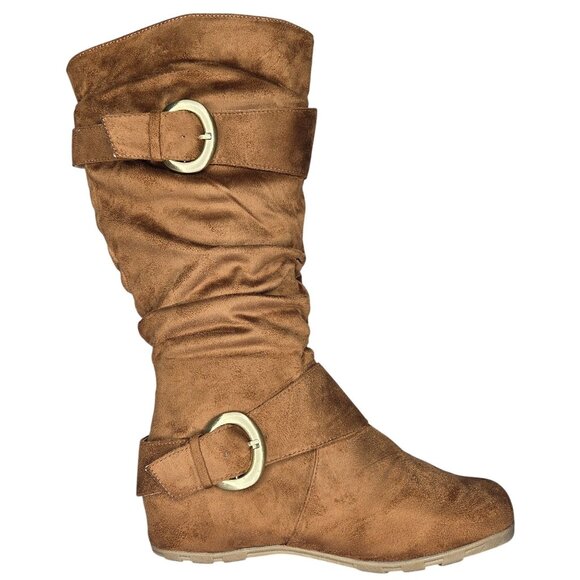Journee Collection Women's Jester Slouchy Camel Boots - Picture 1 of 8